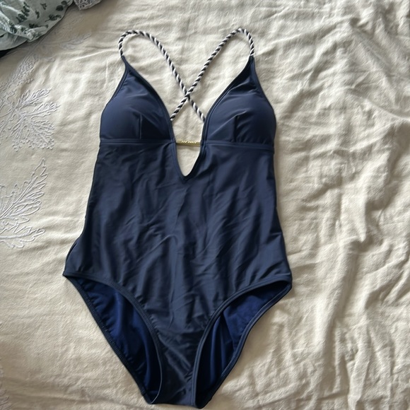 Ted Baker Nolah Navy Blue Rope Tie Swimsuit - EUC - Picture 7 of 10